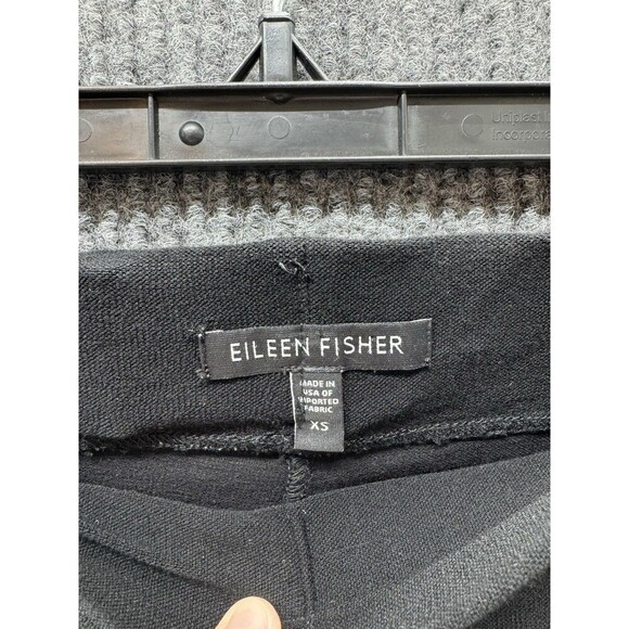 Eileen Fisher Stretch Crepe Pants Womens XS Black Pull On Wide Leg Relaxed - Picture 6 of 10